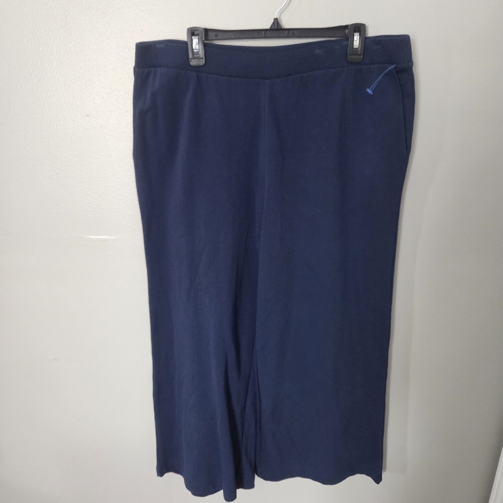 J Jill - Pure Jill Organic Cotton French Terry Wide Leg Pants. Sz XL Lagenlook